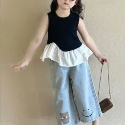 LULU & SKY Girls Colourblocked Top with Trousers-picture-13