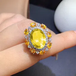 Designs & You Silver-Plated Cubic Zirconia Studded Finger Ring image 4