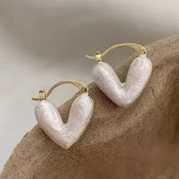 PolluxCraft Women Contemporary Half Hoop Earrings image 1