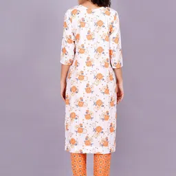 HIGHLIGHT FASHION EXPORT Women Floral Printed Regular Kurta with Trousers image 4