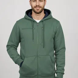 ADRO Men Travel Hooded Front-Open Sweatshirts With Multiple Waterproof Pockets-picture-18