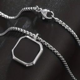 J.S ENTERPRISES Unisex Square Pendants with Chains-picture-23