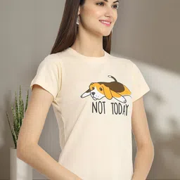 Tromko Women Pack of 3 Typography Printed Round Neck Cotton T-shirts image 4