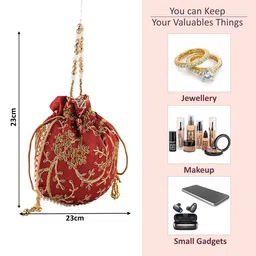 Kuber Industries Set of 3 Embroidered Potli Clutch image 4