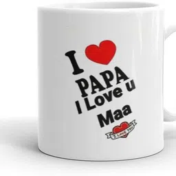 the nk store I Love My Papa Love You Maa I Love You Printed Coffee Cup 330 ml Special Gift for Dad And Mom600 Ceramic Coffee Mug-picture-21