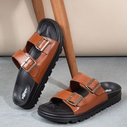 Roadster Men Sliders With Buckle-picture-7
