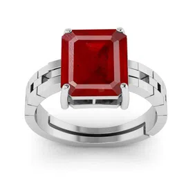 RRVGEM 4.00 KT Silver Plated Ruby Adjustable Ring-picture-40