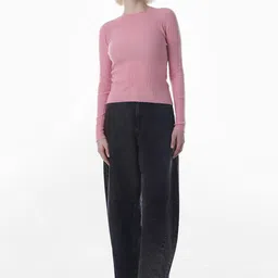 ONLY Women Self Design Long Sleeves Fuzzy Pullover image 4