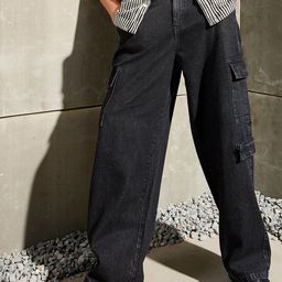 MASCLN SASSAFRAS Men Wide Leg Mid-Rise Cargo Jeans-picture-12