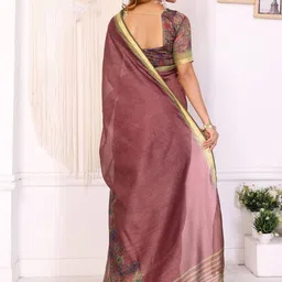 AWRIYA Floral Zari Chanderi Saree image 3
