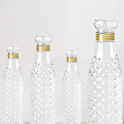 Aura Transparent Set of 6 Plastic Solid Water Bottle image 2