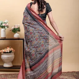 DAATAR Floral Printed Woven Design Saree image 2