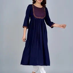 JAIPURI COLLECTION Women Embroidered Anarkali Kurta-image-92