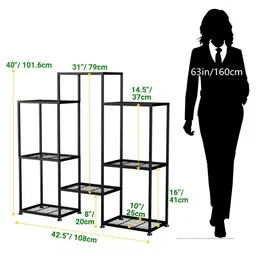 ecofynd Black Andy Shelf PlanterStand image 4