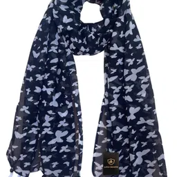 letz dezine Printed Chiffon Women Multicolor Scarf, Stole image 2