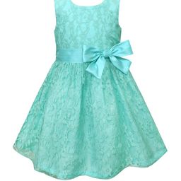 a.t.u.n. A T U N Sea Green Floral Lace Dress-picture-49