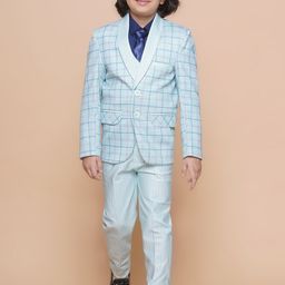 Aj DEZInES Boys 5 Pieces Checked Single-Breasted Party Suits-picture-43