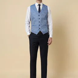 Allen Solly Slim Fit Self Design Formal 3 Piece Suit image 4