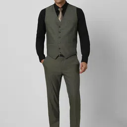 Van Heusen Textured Slim Fit Single-Breasted 3 Piece Suit image 3