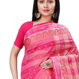 DipDiya Woven Design Pure Cotton Handloom Taant Saree image 3