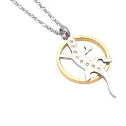 SANAA CREATIONS Silver-Plated Circular Artificial Stones Studded Pendant with Chain-picture-17