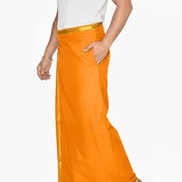 TUNI MANI Solid Cotton Velcro Dhoti-picture-37