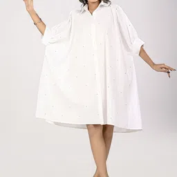 INAAYA JAIPUR Kaftan Shirt Collar Dress image 1