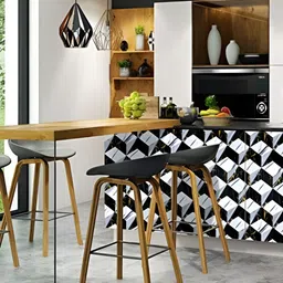 Asian royal White & Black Printed Waterproof Wallpaper-image-26