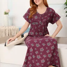 TRUNDZ Women Cotton Blend Nightdress-image-29