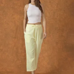 ETC X D To D Life Style Women Striped Mid-Rise Cotton Regular Trouser image 2