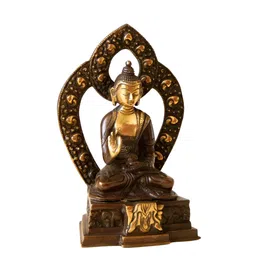 Imli Street Gold-toned And Brown Religious Idol Matte Showpiece image 3