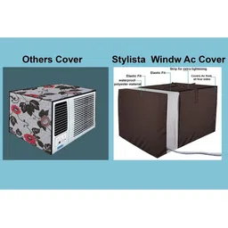 Stylista Brown Printed Waterproof Air Conditioner Covers image 2