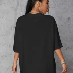 Mast & Harbour Graphic Printed Drop-Shoulder Sleeves Cotton Oversized T-shirt image 3