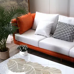 LaVichitra Pack Of 1 Gold Hibiscus Leaf Table Placemats image 2