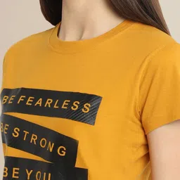 Moda Rapido Women Typography Printed T-shirt image 3