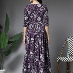 Pristyle Ethnic Motifs Printed Maternity Fit & Flare Midi Dress image 2