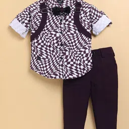 LITTLE COLLARS Boys Printed Long Sleeves Shirt With Trousers-picture-20