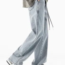 StyleCast x Revolte Men Solid Relaxed Fit Mid-Rise Light Fade Jeans image 5