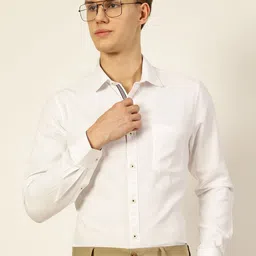 Thomas Scott Men Smart Cutaway Collar Solid Cotton Formal Shirt-image-83