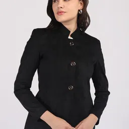 PROTEX Women Winter Wear Stand Collar Single-Breasted Overcoat-picture-10