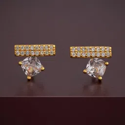 Kushal's Fashion Jewellery 92.5 Sterling Silver Gold-Plated Classic Studs-image-60
