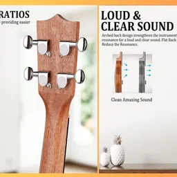 urban infotech 24 Inch Tenor Acoustic Ukulele Built-in Equalizer with Carrying Bag Cover Concert Ukulele image 5