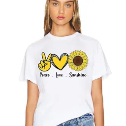VLAM Women Printed Applique T-shirt-image-3