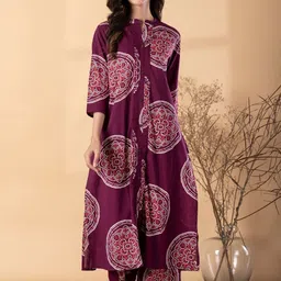 Readiprint Ethnic Motifs Printed A-line Kurta With Palazzo-picture-36