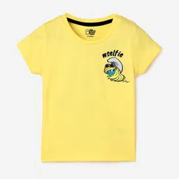 The Souled Store Girls Graphic Printed Round Neck Cotton T-shirt-picture-25