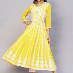 GoSriKi Women Embroidered Thread Work Anarkali Kurta-picture-27