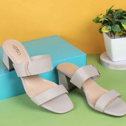 Metro Women Open Toe Block Pumps-picture-21