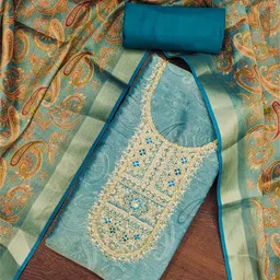 MANVAA Embroidered Unstitched Dress Material image 2