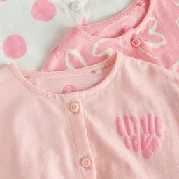 NEXT Infant Kids Set Of 3 Printed Pure Cotton Rompers image 3