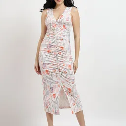 SZN Floral Print Sheath Midi Dress-image-84